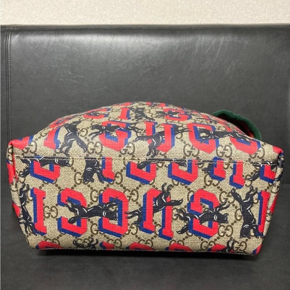 Gucci Red And Blue Patterned Backpack - image 6